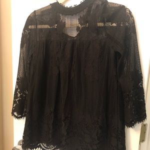 Black lace shirt